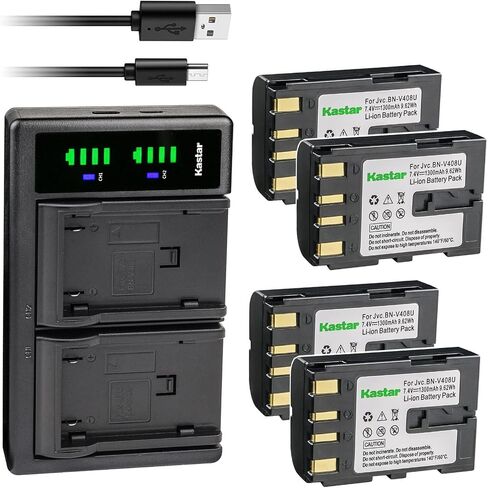 Kastar 1-Pack Battery and LTD2 USB Charger Replacement for JVC GR-DVL925, GR-DVL970, GR-DVL1020, GR-DVL1170, GR-DVP7, GR-DVP9, GR-DZ7, GR-DZ7US, GR-HD1, GR-HD1US, GR-PD1, GR-VF1, GR-Z7, GY-HD100 in Saudi Arabia