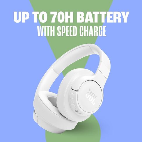 JBL Tune 770NC - Adaptive Noise Cancelling with Smart Ambient Wireless Over-Ear Headphones, Bluetooth 5.3, Up to 70H Battery Life with Speed Charge, Lightweight, Comfortable & Foldable Design (Black) in Saudi Arabia