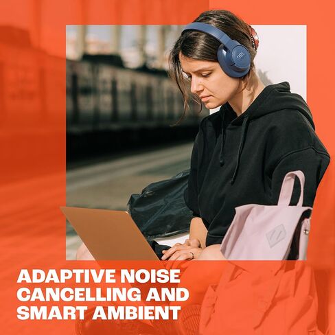 JBL Tune 770NC - Adaptive Noise Cancelling with Smart Ambient Wireless Over-Ear Headphones, Bluetooth 5.3, Up to 70H Battery Life with Speed Charge, Lightweight, Comfortable & Foldable Design (Black) in Saudi Arabia
