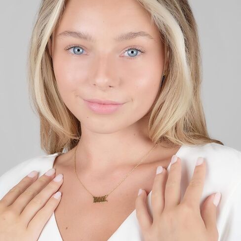 Stone Armory Michigan Wolverines Jewelry - 18K Gold Plated HAIL Necklace - Hypoallergenic and Adjustable 16-20in - University of Michigan Gifts for Women in Saudi Arabia