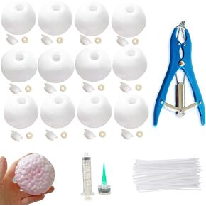 12 قطعة من جلود الحليب الفارغة، كرة الضغط الفارغة، مجموعة أدوات توسيع أداة الإخلاء لجهاز كرات الضغط DIY (كلاسيكية، 12 قطعة) in Kuwait
