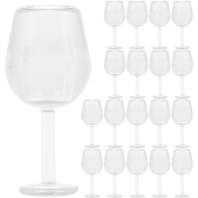 20Pcs Miniature Wine Glasses Set 1 12 Scale Dollhouse Goblet Cups Realistic Mini Cocktail Glasses for Dollhouse Accessories Photo Props and Decor in Saudi Arabia