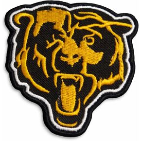 Rugby Fans Chicago Bear Logo Embroidery Patches Iron on Patch 3 inch in Saudi Arabia