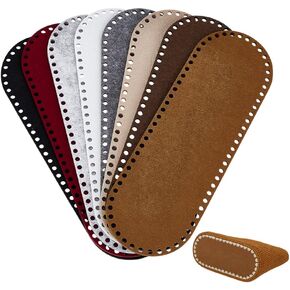 PH PandaHall 8pcs Oval Bag Bases for Crochet Felt Crochet Bag Bottom Base, 8 Colors Knitting Purse Bottom Shaper Pad with Holes for DIY Tote Purse Shoulder Crossbody Making, 11.8x3.9inch in Kuwait