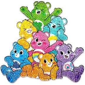 StickerBeans® Rhinestone Stickers – 5" Care Bear Bunch of Besties - Large, Unique, Sparkly, and Cut-to-Shape for Collecting, Trading, Decorating Laptops, Journals, Scrapbooks - Kids & Teens in Saudi Arabia