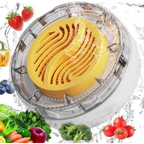 غسالة الفواكه والخضروات، منظف كهربائي، مياه تحليلية أسرع، مع منطقة تفاعل كبيرة، عد تنازلي لمدة 6 دقائق، مثالية لتنظيف الفاكهة والخضروات والأرز وأدوات المائدة (بيج) in Kuwait