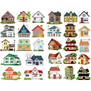 Kawaii فيلا منزل ريفي الجمالية قبل القطع لطيف الجمالية مذكرات السفر ورقة مجلة ملصقات سكرابوكينغ القرطاسية ملصق رقائق لوازم الفن in Kuwait