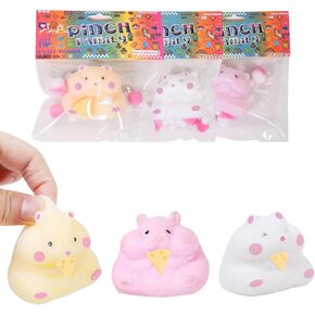 قطعتان من ألعاب الضغط الهامستر الإسفنجية، 3 بوصات كبيرة ولطيفة وناعمة لتخفيف التوتر من أجل هدايا حفلات الأطفال، عائلة قرصة، ألعاب تململ مناسبة للبالغين والأطفال الكبار in Kuwait