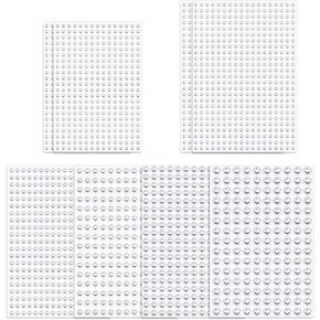 2210 Piece Clear Rhinestone Stickers 6 Sizes Self Adhesive Face Gems Stickers Bling Jewels Stick on Shiny Diamond Sticker Hair Gem Rhinestones Sticker for Makeup Home Decor DIY Crafts(3/4/5/6/8/10mm) in Kuwait