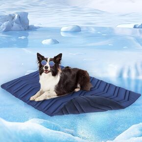 SCENEREAL Dog Cooling Mat for Crate, Thicken Self-Cooling Dog Pad Reversible (Cool & Warm), 48"x28" Pet Cool Bed for M Large XL Dogs,Kennel Sofa Mats Machine Washable, Durable Non-Toxic Gel, Outdoor in Kuwait