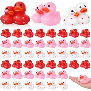 Deekin 24 قطعة من البط المطاطي للعروس والعريس لحفلات الزفاف تفضل الأزواج البط 2.8 بوصة Sweet Ducky Darling Party تفضل الهدايا ليوم الزفاف التذكاري ديكورات الحفلات كب كيك توبر (الحب) in Kuwait