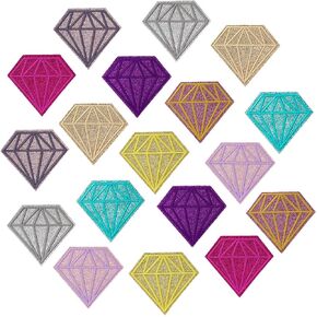 27 قطعة من الحديد الماسي على الرقع اللامعة اللامعة المطرزة لتزيين الملابس والسترات الجينز وحقائب الظهر وقبعات سائقي الشاحنات وحقائب إصلاح الدنيم DIY الإكسسوارات الفنية والحرف اليدوية in Saudi Arabia