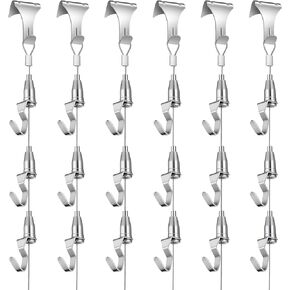 Adjustable Picture Hanging Wire Kit, 6PCS 1.5M Stainless Steel Art Display System, 55LB Load Capacity, S Hooks for Gallery Exhibition Mirror Billboards in Saudi Arabia