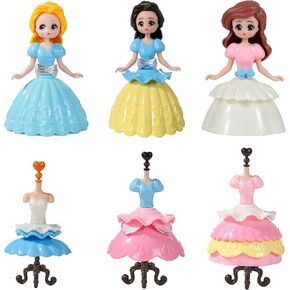 Princess Toys for Girls— Mini Princess Figurines 32 Pieces Accessories, Interactive Toy Figures, Girls Imaginative Pretend Play Small Dolls Toy for Kids 3 Years Old and Up in Saudi Arabia