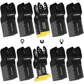 TrivdPro 50Pcs Oscillating Tool Blades Professional Universal Oscillating Saw Blades Wood Multitool Blades Compatible with Dewalt, Milwaukee, Makita, Ryobi, Rockwell, Bosch in Saudi Arabia