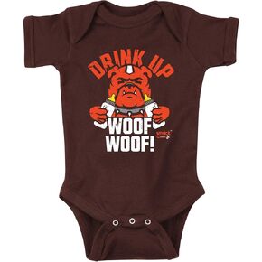 عشاق كرة القدم كليفلاند. اشرب Woof Woof Baby Apparel (NB-7T) (Brown Onesie ، 18 شهرًا) in Kuwait