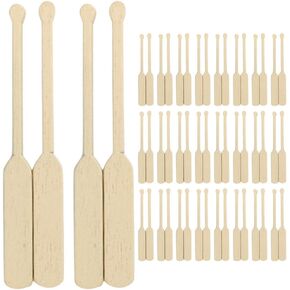 FAVOMOTO 24 Pairs Mini Wooden Paddle, Miniature Beach Boat Paddle Model Canoe Oar Micro Landscape Decor Figurine Ornament for Dollhouse DIY Sandbox Beach Side Scenes in Kuwait