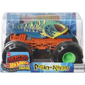 Hot Wheels Monster Trucks كبيرة الحجم Piran-Ahhhh، سيارة دييكاست بمقياس 1:24، موديل 2025، لعبة قابلة للجمع in Kuwait