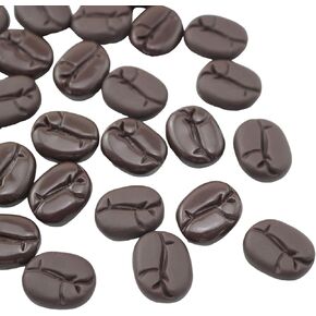 XGNG 100 قطعة من الراتنج المصغر لحبوب القهوة، زينة برأس مسطح، مغناطيس الثلاجة، زينة مناسبة للمشروعات اليدوية اليدوية in Kuwait