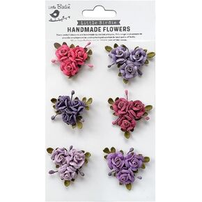 Little Birdie Francisca Paper Flowers 6/Pkg-Shabby Chic in Saudi Arabia