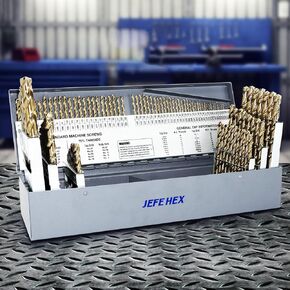 5/16-Inch High Speed Steel with 3-Flat Shanks, Black & Gold Finished, Jobber Length Twist Drill Bit, 135 Degree Split Point (2-Piece) in Saudi Arabia