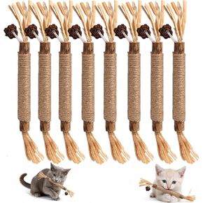 8 Pack Natural Cat Chew Toys,Silvervine Sticks for Cats,Silver Vine Sticks Cats Love, Durable and Safe Kitten Teething Sticks, Made with Premium Matatabi Wood in Kuwait