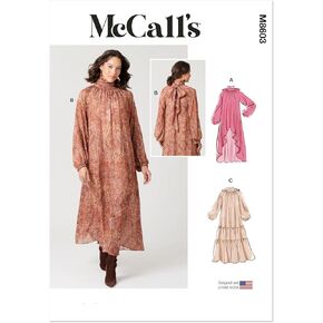 حزمة نمط خياطة فستان واسع للغاية من McCall's M8603R5 Misses، رمز التصميم M8603، المقاسات 14-16-18-20-22 in Kuwait