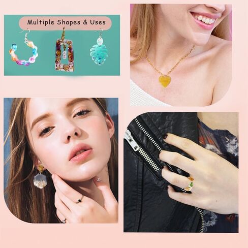 2pcs Resin Earring Molds, Silicone Epoxy Resin Jewelry Molds Geometric Dangle Pendant Molds for Women in Saudi Arabia