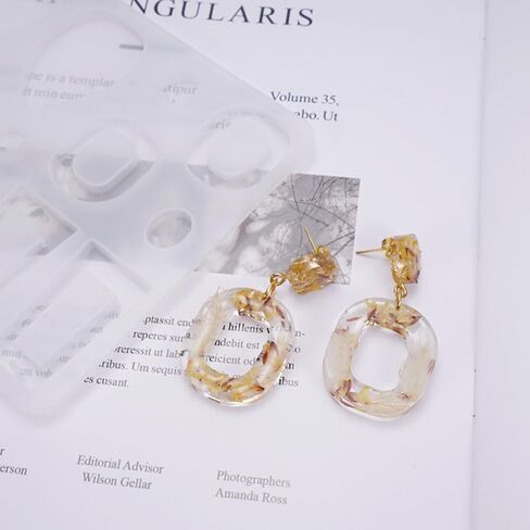 2pcs Resin Earring Molds, Silicone Epoxy Resin Jewelry Molds Geometric Dangle Pendant Molds for Women in Saudi Arabia