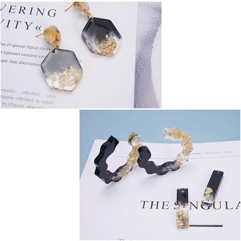 2pcs Resin Earring Molds, Silicone Epoxy Resin Jewelry Molds Geometric Dangle Pendant Molds for Women in Saudi Arabia