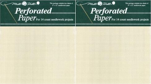 Mill Hill 14 Count Perforated Paper 2 Pack Bundle, 9 by 12-Inch, Ecru, 2 Per Package in Saudi Arabia