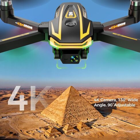 طائرة بدون طيار FPV مع كاميرا 4K للبالغين، شاشة كبيرة على جهاز التحكم عن بعد، قطعتان من البطاريات وحقيبة حمل، هدية للرجال، طائرة كوادكوبتر سهلة الطيران للمبتدئين مع وضع التدفق البصري in Kuwait