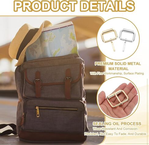 PATIKIL Metal Roller Buckle, 10Pcs 1.5 Inch (38mm) Belts Hardware Multi-Purpose Pin Buckles for Bags Leather Belt Strap DIY Crafts Dog Leash, Light Gold in Saudi Arabia