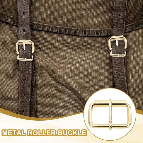 PATIKIL Metal Roller Buckle, 10Pcs 1.5 Inch (38mm) Belts Hardware Multi-Purpose Pin Buckles for Bags Leather Belt Strap DIY Crafts Dog Leash, Light Gold in Saudi Arabia