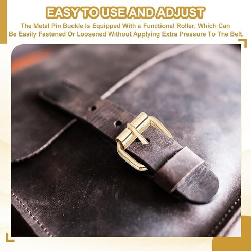 PATIKIL Metal Roller Buckle, 10Pcs 1.5 Inch (38mm) Belts Hardware Multi-Purpose Pin Buckles for Bags Leather Belt Strap DIY Crafts Dog Leash, Light Gold in Saudi Arabia