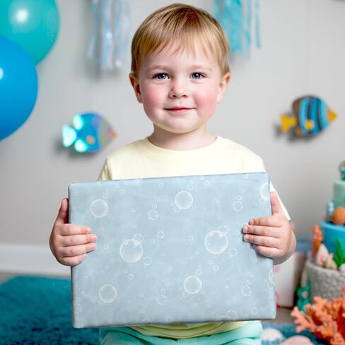Cheerland Under The Sea Wrapping Paper White Bubble Gift Wrap Water Theme Present Wraps For Little Mermaid Birthday Ocean Baby Shower Coastal Summer Beach Party Supplies 12sheets in Saudi Arabia