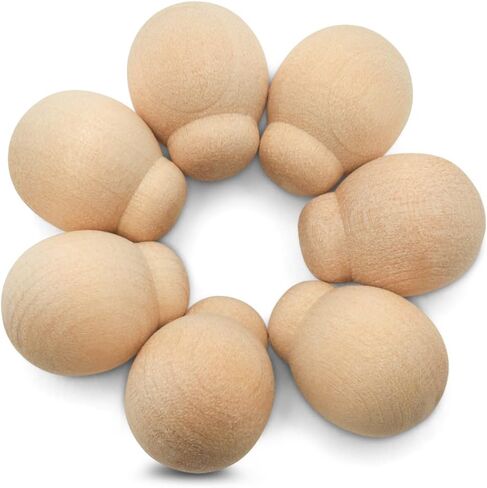 Small Peg Dolls, Use as Ladybugs or Bees for Crafts, 100 3/4 Inch Wood Embellishments for Decor, by Woodpeckers in Saudi Arabia