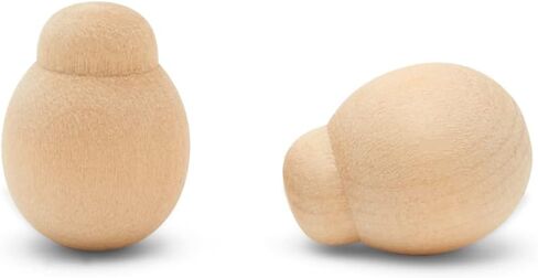 Small Peg Dolls, Use as Ladybugs or Bees for Crafts, 100 3/4 Inch Wood Embellishments for Decor, by Woodpeckers in Saudi Arabia