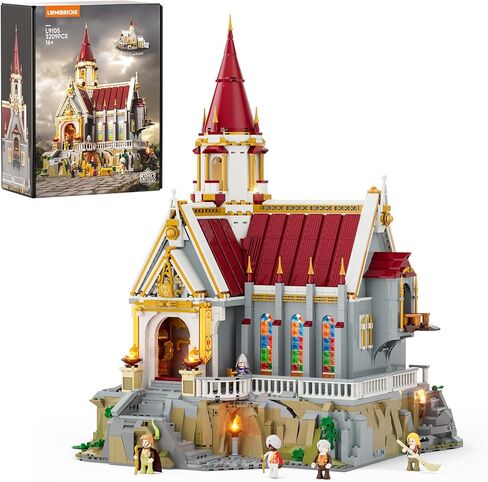 Medieval King's Castle Treasury Building Bricks Set - Middle Ages City Town Modular Collection Display Kit with Minifigures 3209 Pcs for Adults & Teens in Kuwait