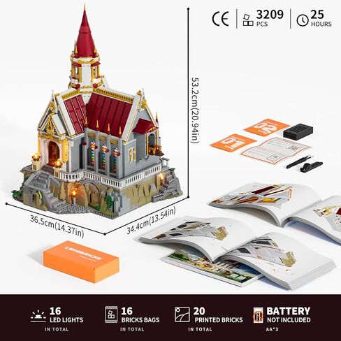 Medieval King's Castle Treasury Building Bricks Set - Middle Ages City Town Modular Collection Display Kit with Minifigures 3209 Pcs for Adults & Teens in Kuwait