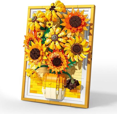 Eternal Flower Building Blocks Set, Simulated Artificial Flowers Moon Models, Home Decor or Idea Present for Adults and Kids, Valentine's Day Gifts for Girls, Standard Particles 934 PCS (JJ9094) in Saudi Arabia