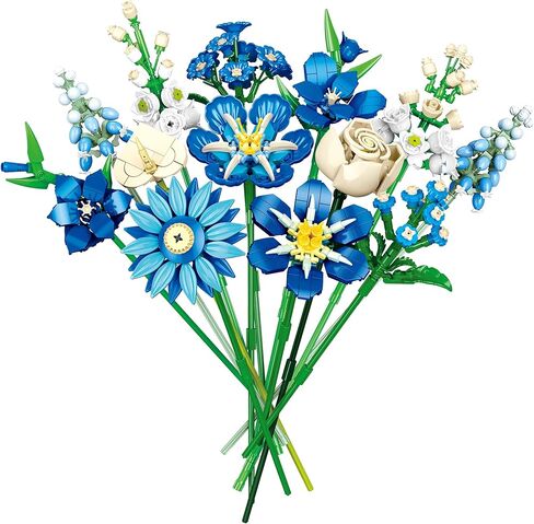 Eternal Flower Building Blocks Set, Simulated Artificial Flowers Moon Models, Home Decor or Idea Present for Adults and Kids, Valentine's Day Gifts for Girls, Standard Particles 934 PCS (JJ9094) in Saudi Arabia
