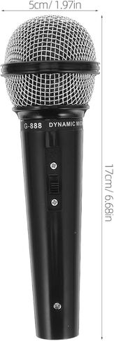 ميكروفون لعبة NUOBESTY للأطفال دعامة ميكروفون وهمية من البلاستيك للتظاهر باللعب بميكروفون للأطفال الصغار في عيد الميلاد والهالوين والكريسماس، دعائم للحفلات التنكرية قطعتان in Kuwait