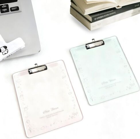 BIGEBO Clipboard Epoxy Resin Mold, A4 Letter Size Clipboard Resin Mold with 5PCS Stainless Steel Low-Profile Clip for Document Holder School Office Business in Saudi Arabia