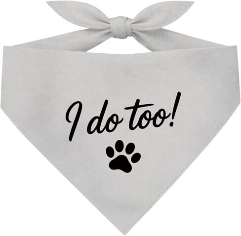 My Mom Said Yes Dog Bandana, White Wedding Pet Bandana, Engagement Dog Bandanas Photography Accessory, Pet Adjustable Triangle Scarf for Small Medium Dogs in Saudi Arabia