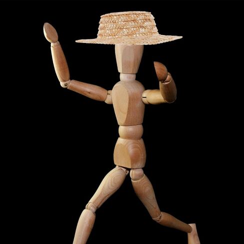 Gatuida Mini Straw Hat Doll Accessory Woven Decor for Dolls Small Round Top Hat for Crafting and Home Decoration Lightweight and Sturdy for Miniature Settings in Saudi Arabia