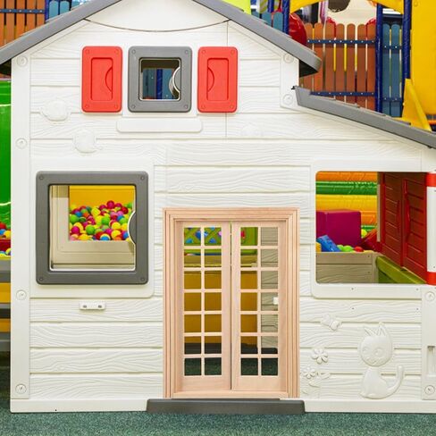 BESTonZON 1 12 Scale Wooden Dollhouse Door Mini Furniture Accessory 7.67X5.47 Inch Tiny Ornament for Doll House Decoration and Craft Projects in Saudi Arabia