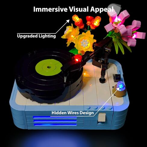 LED Light Kit Compatible with Lego Creator 3 in 1 Record Player with Flowers 31172 - Upgraded Lighting Set for Lego 31172 Retro Music Decor, (Lights Only, No Model) in Saudi Arabia