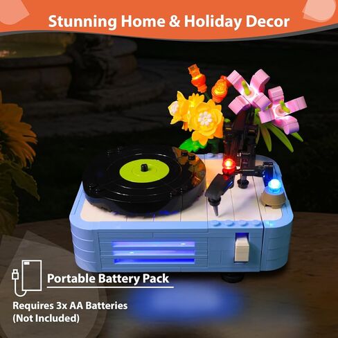 LED Light Kit Compatible with Lego Creator 3 in 1 Record Player with Flowers 31172 - Upgraded Lighting Set for Lego 31172 Retro Music Decor, (Lights Only, No Model) in Saudi Arabia