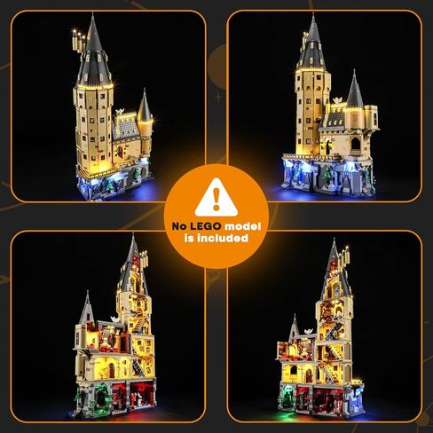 ضوء الإضاءة لقلعة هوجورتس Lego-76454: البرج الرئيسي - مجموعة إضاءة LED متوافقة مع نموذج مكعبات بناء ليغو - غير متضمنة مجموعة النموذج in Saudi Arabia